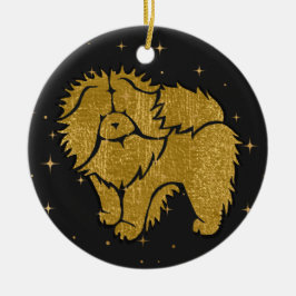 SPARKLY THANG - ROUGH Chow faux metallic ornament