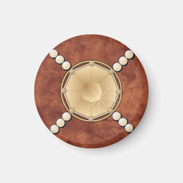 Sparkly Topaz och Pearls Kitchen Magnet (Framsidan)