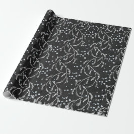 Sparkly Twilight Black Laurel Silver Diamonds Presentpapper