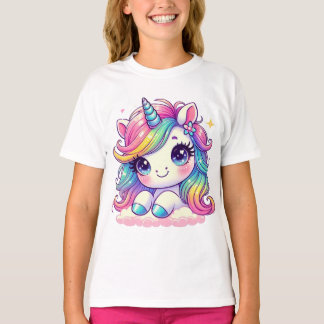 Sparkly Unicorn med Eyelash T Shirt