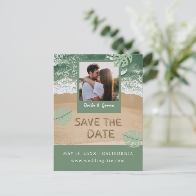 Sparkort för tillkännagivande meddelande vykort (Stående Fram)