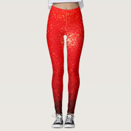 Sparks av rött leggings
