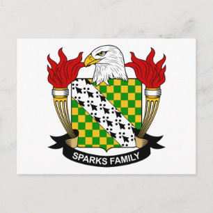 Sparks Family Crest Vykort