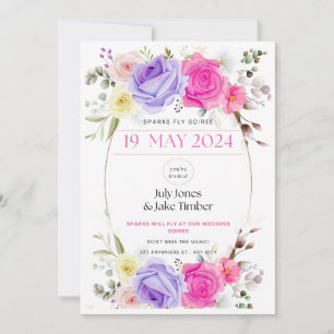 Sparks Fly Soiree Bröllop Online-inbjudan Inbjudningar