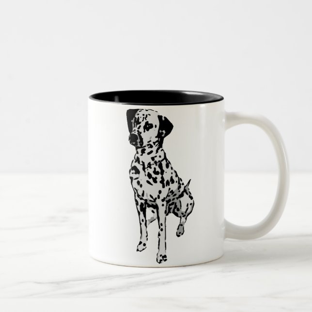 Sparky Dalmatian hund Två-Tonad Mugg (Höger)