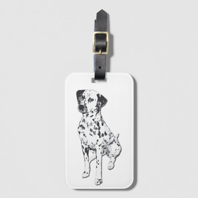 Sparky Dalmatien Hund Bagagebricka (Framsida vertikal)