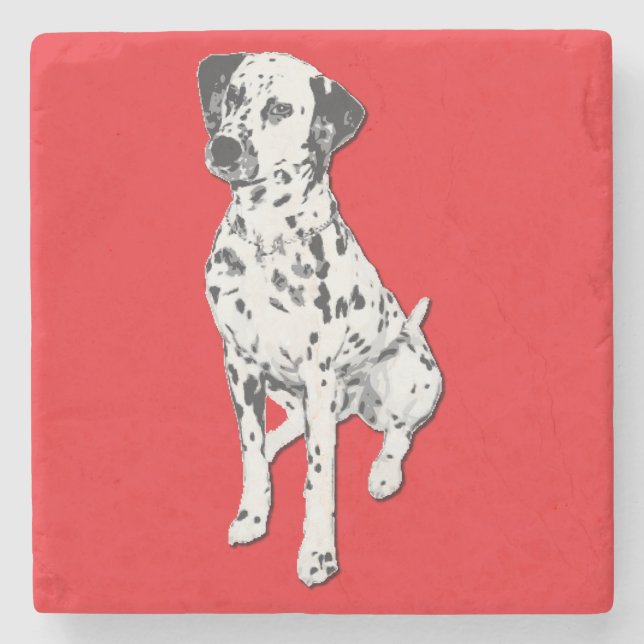 Sparky Dalmatiner Hund Stenunderlägg (Framsidan)