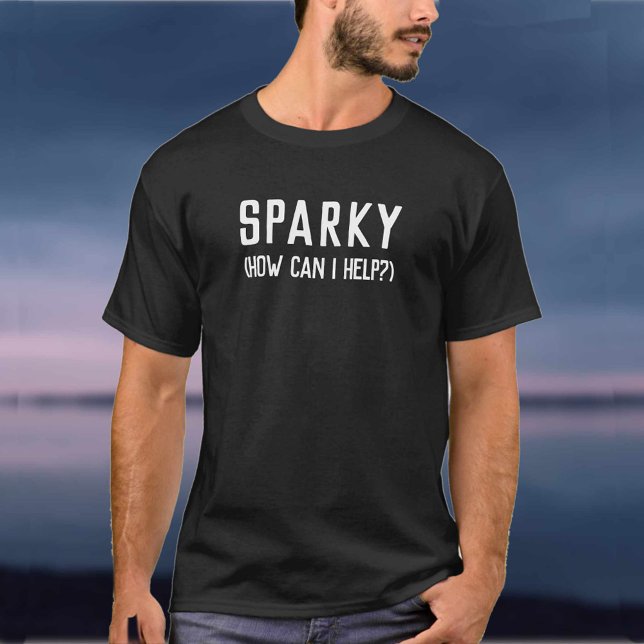 Sparky Electrician - Electric Company Business T Shirt (Skapare uppladdad)