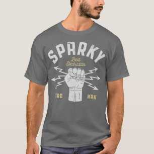 Sparky Electrician Funny Lineman Pappa Retro Gifts T Shirt