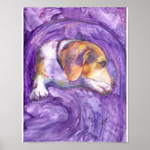 Sparky hund: Den eftertänksamma valpen Poster