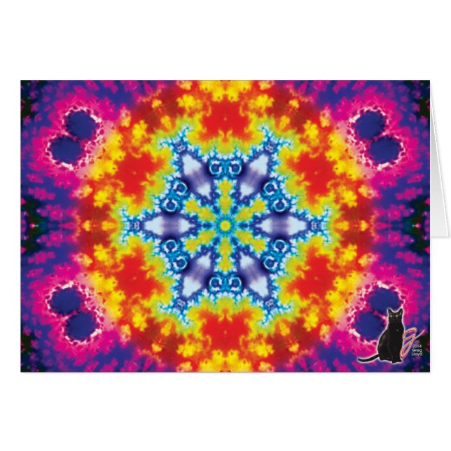 Sparky Kaleidoscope Hälsningskort (Framsidan Horizontal)