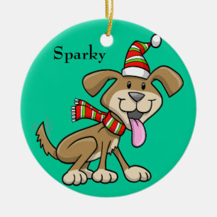 Sparky" prydnad för julvalp " julgransprydnad keramik