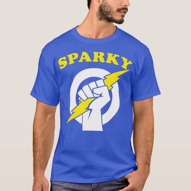 Sparky, roligt Electrician Sparky T Shirt (Framsida)