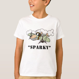 "Sparky"-Tecknad P-38-Exklusivens utformning T Shirt