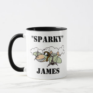 Sparky" Tecknaden P-38 Lightning Mugg