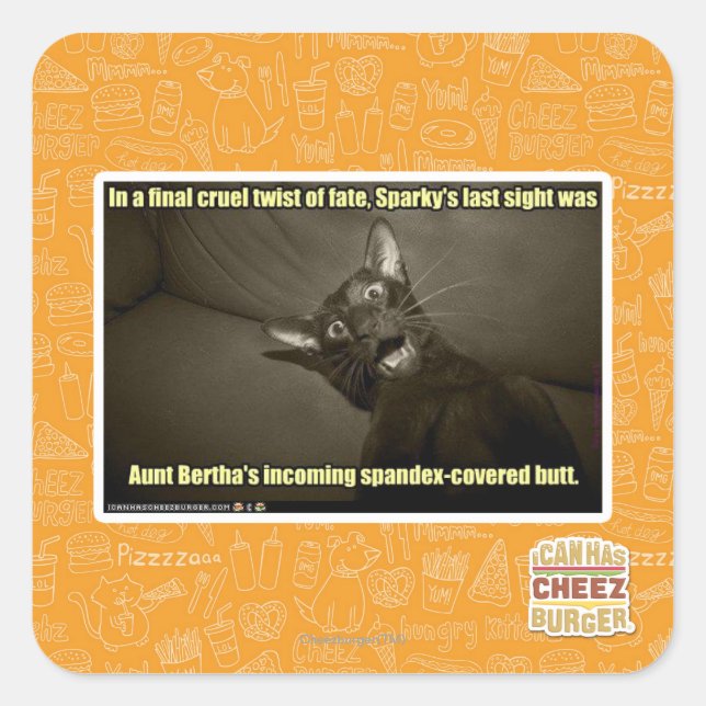 Sparky's last sight fyrkantigt klistermärke (Framsida)