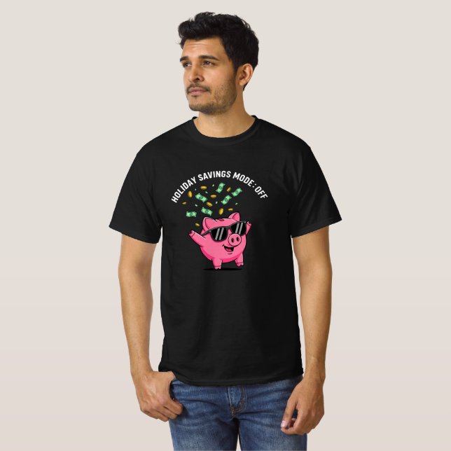 Sparläge på helgdagar: AV – Rolig julgris T Shirt (Hel framsida)