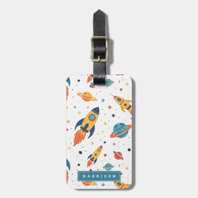 Spårmärken för Rymdraketen Bagagebricka (Vertikal Framsida)