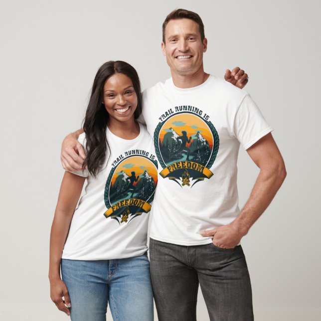 Spårning är frihet, kör citattecken T-Shirt (Unisex)