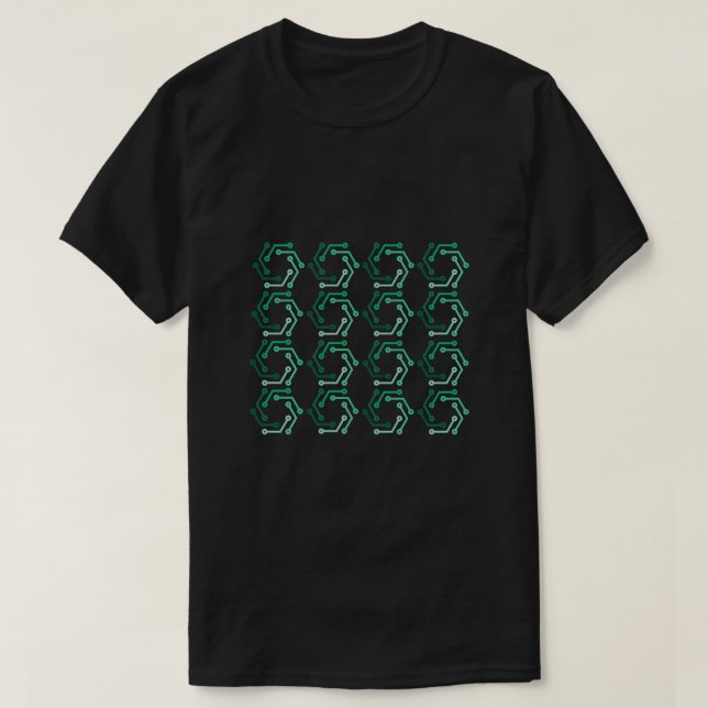 Spårning av kretskort med PCB linjer art T Shirt (Design framsida)