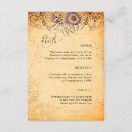 Spårning av solros Tuscany Autumn Struktur Tilläggskort