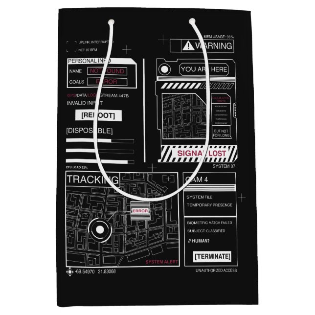 Spårning - Teknobrutalist Streetwear Design (Framsidan)