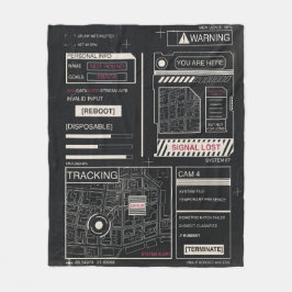 Spårning - Teknobrutalist Streetwear Design Fleecefilt