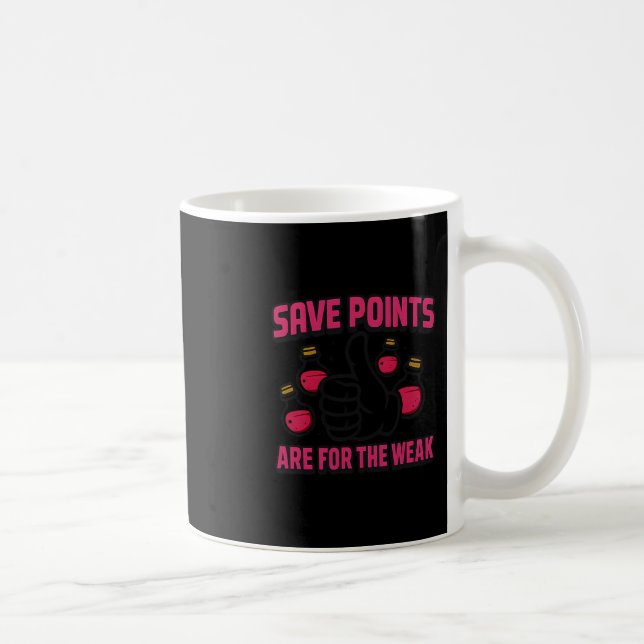 Sparpunkter Är För Svaga Retro Gamer Citat  Kaffemugg (Höger)