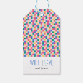 Spärra Multifärgader Presentetikett