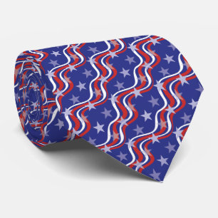 Spärrad banderoll för Patriotic Rött vitt blåt Slips