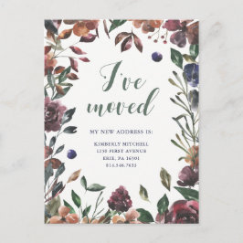 Spärrad botanisk | NYA ADRESS Meddelande Vykort