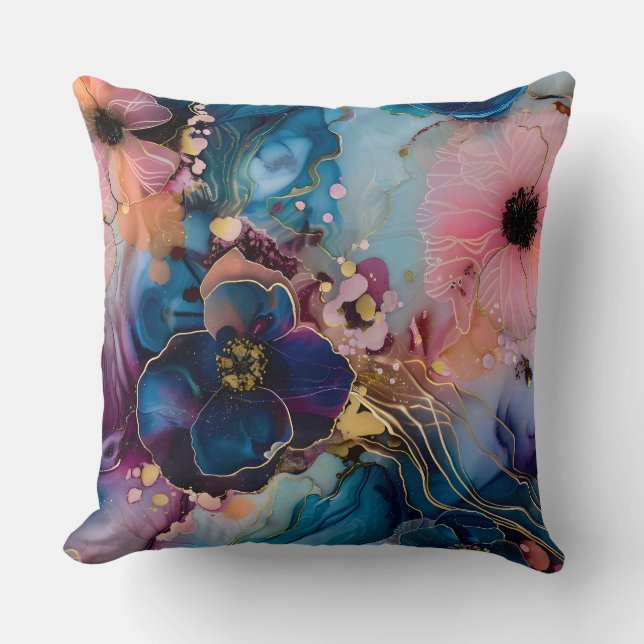 Spärrande Blommar Couture Botanical Kudde (Framsida)