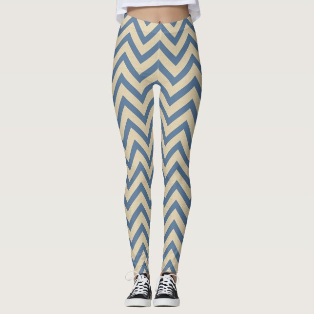 Sparrar för Moods för Kashmir blåttkrydda Leggings (Framsida)