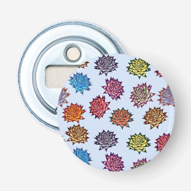 Spärrat Ro-utskrift, Modern Stil-Blommönster Flasköppnare (Framsidan)