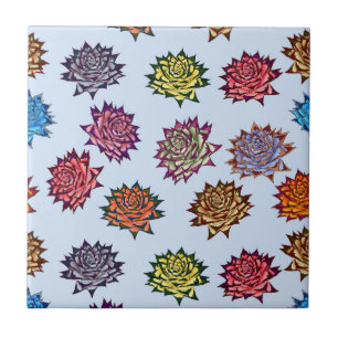 Spärrat Ro-utskrift, Modern Stil-Blommönster Kakelplatta