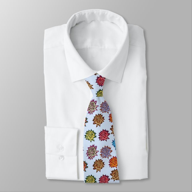 Spärrat Ro-utskrift, Modern Stil-Blommönster Slips (Bunden)