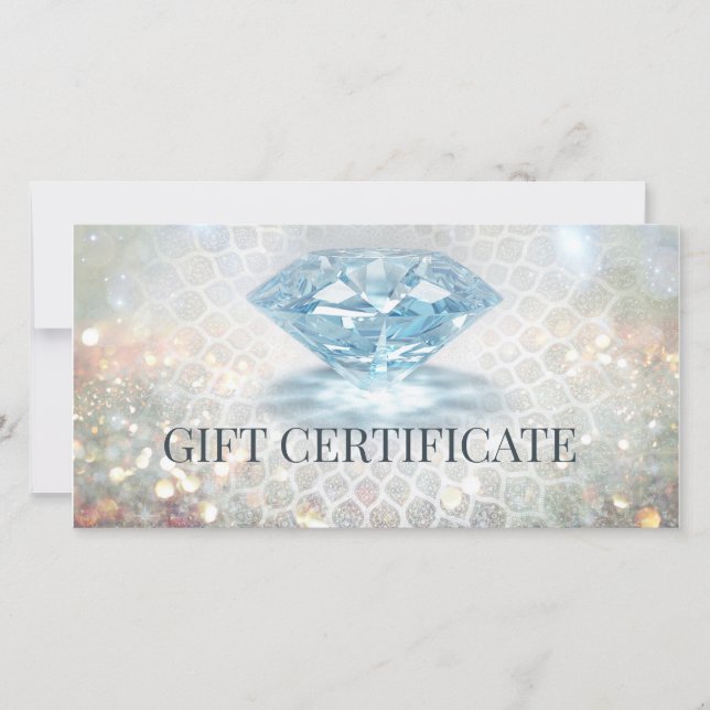 Spärrdiamant Juvelry Designer Gift Card Tack Kort (Framsida)