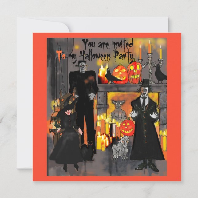Sparregård Halloweenfest-inbjudan Inbjudningar (Framsida)