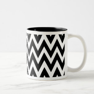 Sparren drömm svartvitt kaffe Två-Tonad mugg