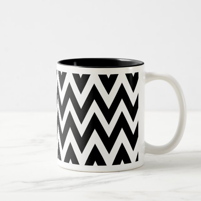 Sparren drömm svartvitt kaffe Två-Tonad mugg (Höger)