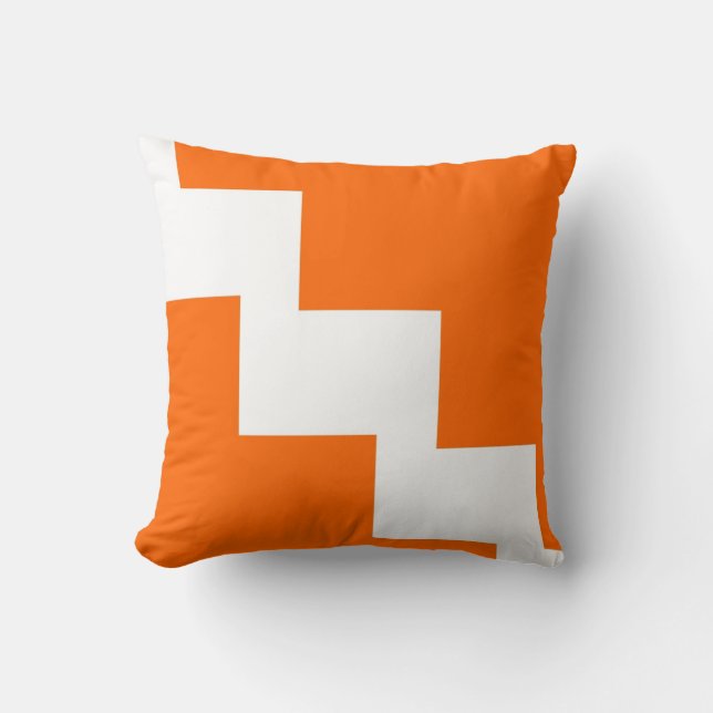 Sparreorange och vit kudde (Framsida)