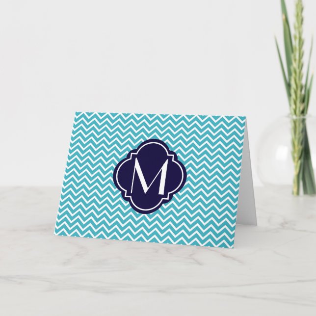 Sparresicksackrandar med monogramen anteckningskort (Framsida)