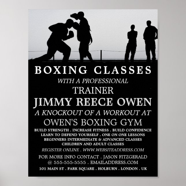 Sparring Match, Boxing Class Advert Poster (Framsidan)