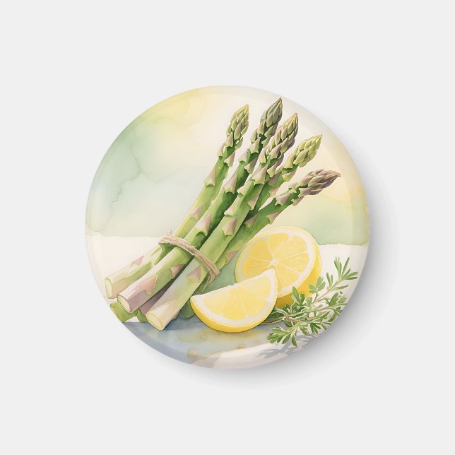 Sparris Citron Akvarell Magnet (Framsidan)