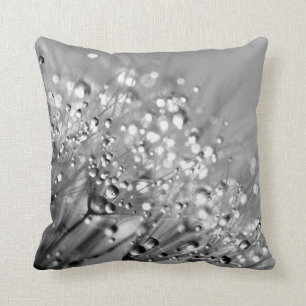 Sparris Dew Silver Grått Bakgrund Dandelion Kudde