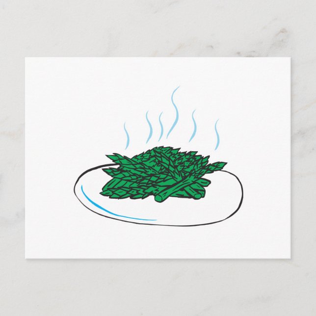 sparris på en platta vykort (Framsida)