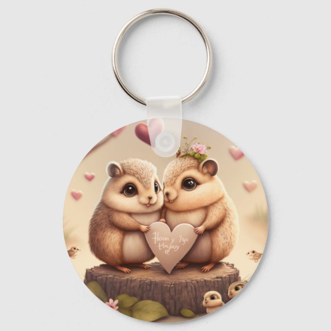 Spärrkudde för tecknadens accentkudde nyckelring (Framsida)