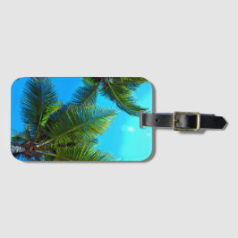 Spärrmärken. Blue Handflatan Träd. Bagagebricka