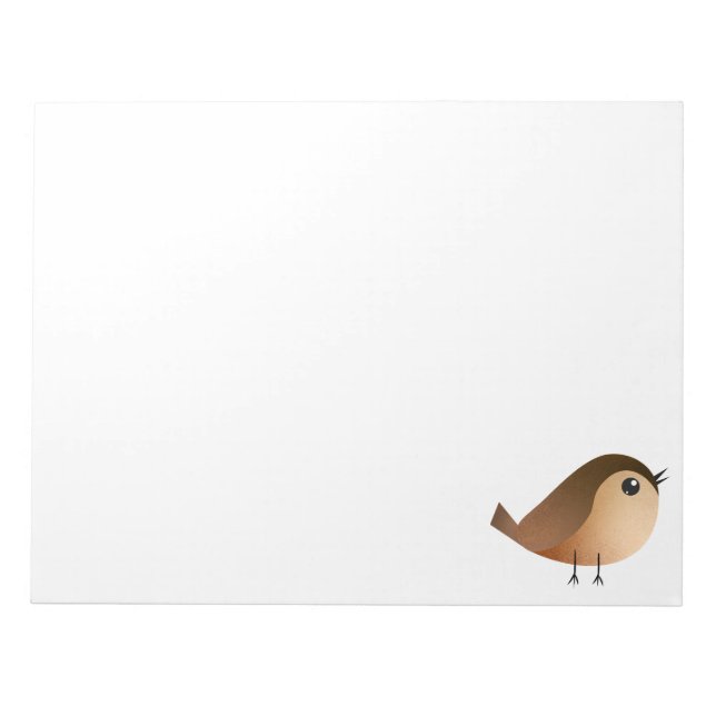 Sparrow Bird Tecknad Anteckningsblock (Framsida)