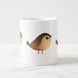 Sparrow Bird Tecknad Jumbo Mugg